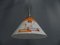 Art Deco Hanging Lamp with Glass Shade, Image 5