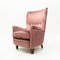 Italian Pink Velvet Lounge Chair, 1950s 5