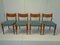 Italian Oak Chairs, 1950s, Set of 4 1