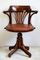 Antique Bentwood Office Swivel Chair with Leather Seat, 1900s 1