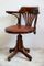 Antique Bentwood Office Swivel Chair with Leather Seat, 1900s 10