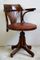 Antique Bentwood Office Swivel Chair with Leather Seat, 1900s 5