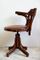 Antique Bentwood Office Swivel Chair with Leather Seat, 1900s 8