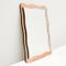 Italian Wall Mirror with Pink Frame, 1970s 2