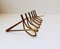 Mid-Century Brass & Leather Pipe Rest, 1950s, Image 1