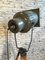 Large Vintage Gray Industrial Spotlight on Wooden Tripod, Image 9