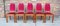 Chaises de Salle à Manger en Chêne, France,1940s, Set de 5 1
