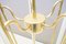 Mid-Century Brass Ceiling Lamp with Fluorescent Tubes 14