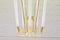 Mid-Century Brass Ceiling Lamp with Fluorescent Tubes 8