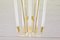 Mid-Century Brass Ceiling Lamp with Fluorescent Tubes, Image 8