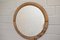 Circular Leather Frame Mirror, 1960s 2