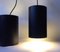 Vintage Danish Black Pendants by Eila & John Meiling for Louis Poulsen, 1970s, Set of 2, Image 3