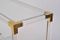 Vintage Brass, Acrylic Glass & Glass Top Console Table 7