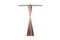 Vintage Copper Cone Shaped Side Table with Glass Top 4