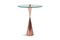 Vintage Copper Cone Shaped Side Table with Glass Top 1