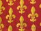 Tappeto antico ricamato di lana rossa con giglio di Francia, fine XIX secolo, Immagine 9