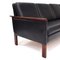 Scandinavian Black Leather Sofa, 1950s 8