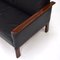 Scandinavian Black Leather Sofa, 1950s, Image 6