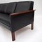 Scandinavian Black Leather Sofa, 1950s 9