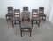 Antique German Oak Dining Chairs, Set of 6 3