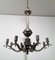 Silvered Bronze Chandelier, 1930s 3