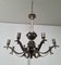 Silvered Bronze Chandelier, 1930s 4