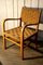 Mid-Century Armchair with Woven Seat, 1970s 1