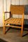 Mid-Century Armchair with Woven Seat, 1970s 3