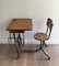 Antique Industrial Childrens Desk 7