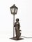 Arts & Crafts Knight Patinated Metal Table Lamp by Hugo Berger for Goberg, 1920s 12