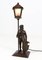 Arts & Crafts Knight Patinated Metal Table Lamp by Hugo Berger for Goberg, 1920s, Image 1