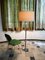 Large German Chromed Floor Lamp with Fabric Shade, 1960s, Image 3