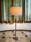 Large German Chromed Floor Lamp with Fabric Shade, 1960s 15