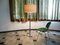 Large German Chromed Floor Lamp with Fabric Shade, 1960s 12