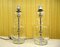 Grandes Lampes de Table en Verre, Chrome et Alcantara, 1960s, Set de 2 16