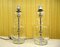 Large German Glass, Chrome & Alcantara Table Lamps, 1960s, Set of 2, Image 16