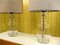 Large German Glass, Chrome & Alcantara Table Lamps, 1960s, Set of 2 15