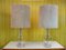 Grandes Lampes de Table en Verre, Chrome et Alcantara, 1960s, Set de 2 12