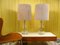Grandes Lampes de Table en Verre, Chrome et Alcantara, 1960s, Set de 2 13