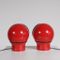 Red Metal Table Lamps, 1970s, Set of 2, Image 4