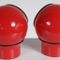 Red Metal Table Lamps, 1970s, Set of 2 6