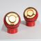 Red Metal Table Lamps, 1970s, Set of 2, Image 1
