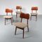 Dutch Dining Chairs by Louis van Teeffelen for WéBé, 1950s, Set of 4 3