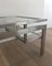 Brushed Steel Coffee Table by Guy Lefevre, 1970s 5