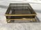 Vintage French Brass Coffee Table With Sliding Glass Top, Image 1