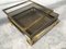 Vintage French Brass Coffee Table With Sliding Glass Top 7