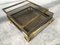 Vintage French Brass Coffee Table With Sliding Glass Top, Image 7