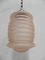 Art Deco Hanging Lamp with Pink Frosted Glass Shade, 1930s 5