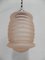 Art Deco Hanging Lamp with Pink Frosted Glass Shade, 1930s, Image 5