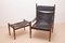 Safari Sessel und Fußhocker von Erik Wørts für Niels Eilersen, 1960er, 2er Set 2
